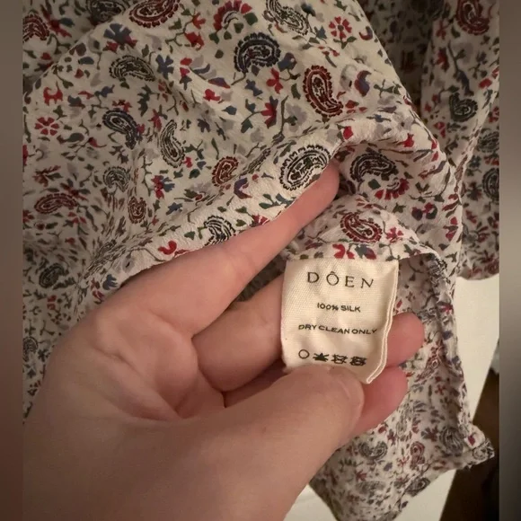 DOEN Pietra Dress — Cream Saint Claude Paisley | Size Medium EUC - Picture 7 of 7